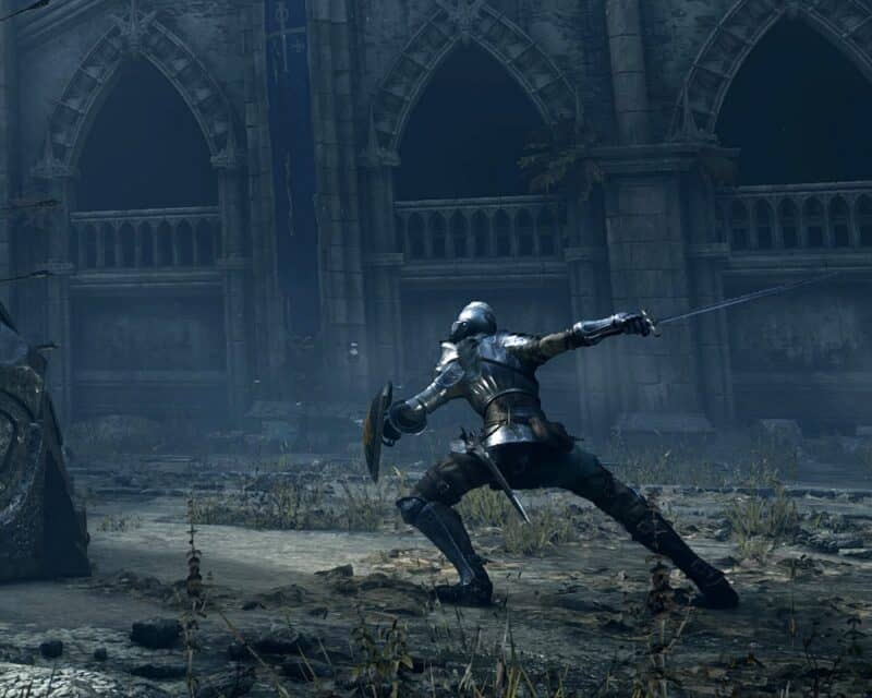 Rycerz szykujący się do ataku