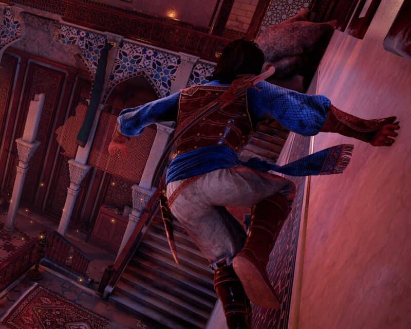 Prince of Persia, bohater wspina się po ścianie