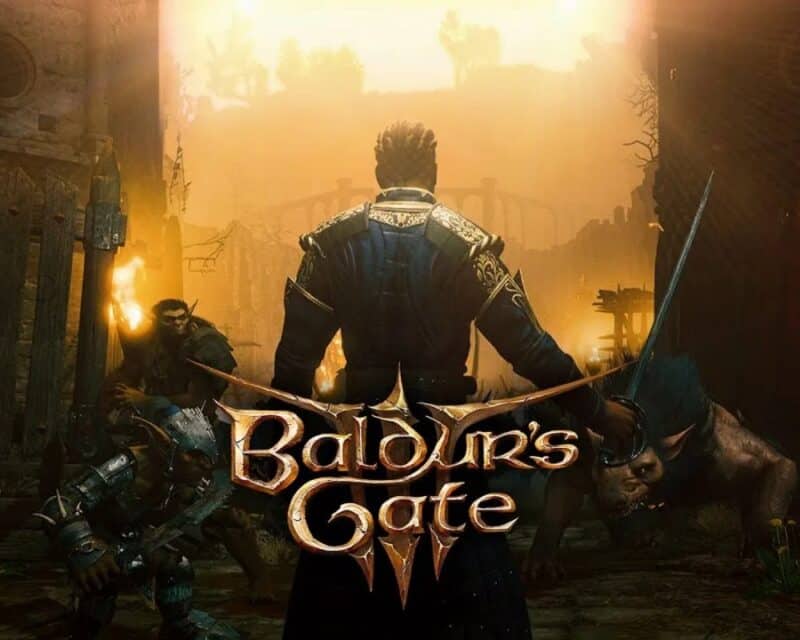 Postać z gry Baldur's Gate, napis