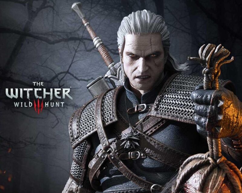 Geralt z głową Wiedźmin Dziki Gon