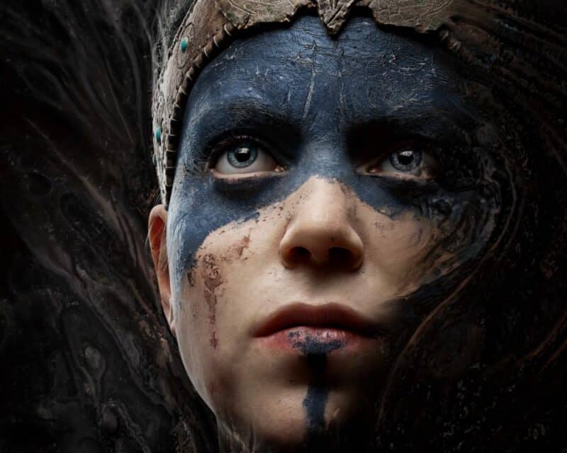 Hellblade: Senua's Sacrifice widok twarzy bohaterki