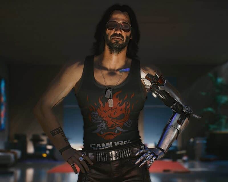 Postać z gry Cyberpunk 2077