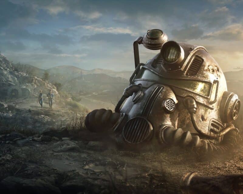Hełm zbroi wspomaganej z gry Fallout 76