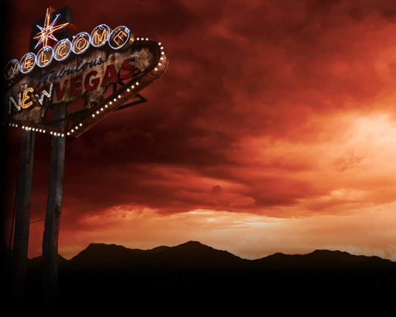 Tabliczka z napisem New Vegas