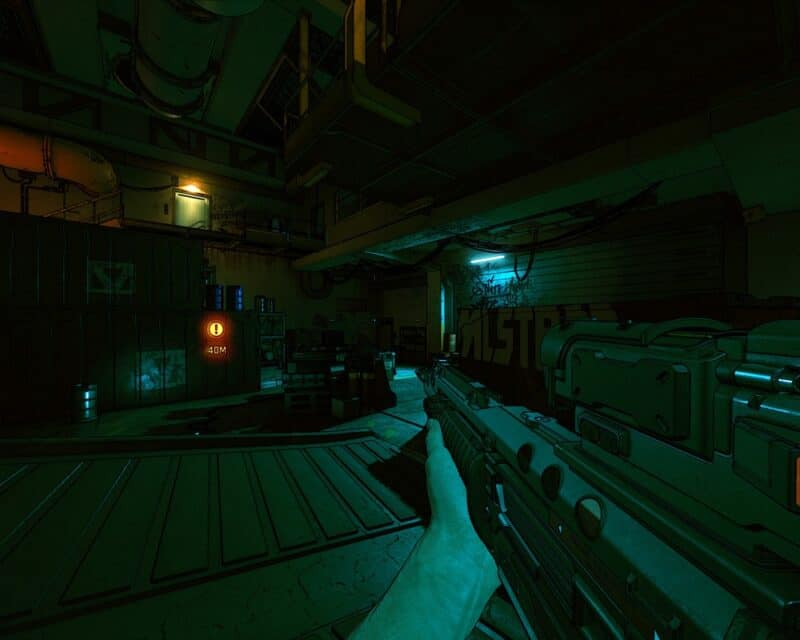 V z Cyberpunk 2077 trzyma broń