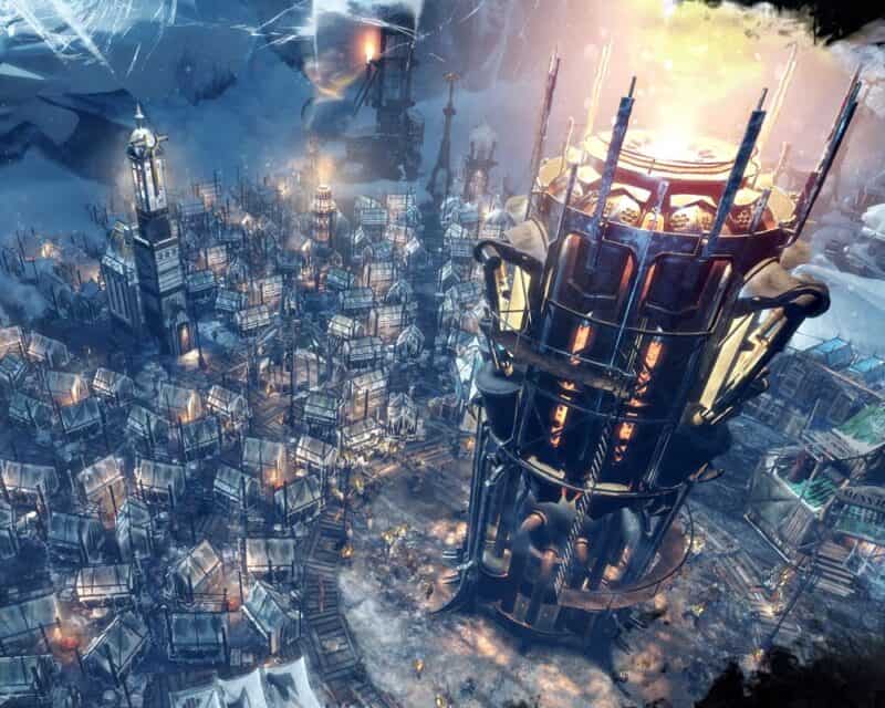 Frostpunk screen z gry generator ogień