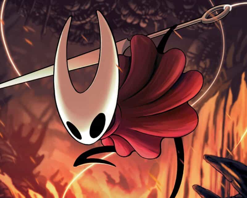 Bohaterka Hollow Knight Silksong trzymająca broń