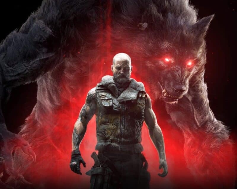 Werewolf: The Apocalypse - Earthblood: zwiastun premierowy, główny bohater w postaci ludzkiej, z tyłu postać wilkołaka