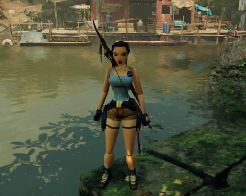Print Screen z gry Shadow of the Tomb Raider, widoczna Lara Croft w skórce retro, nawiązującej do wyglądu postaci w latach 90. Obraz do artykułu o kobietach graczach nawiązujący do bohaterek dużych produkcji.