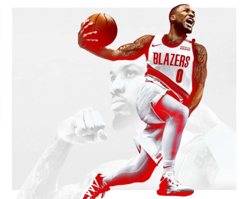 Piłkarz na plakacie z gry NBA 2K21 – ceny gier rosną