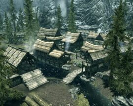 Riverwood z TES V: Skyrim odtworzone w Valheim