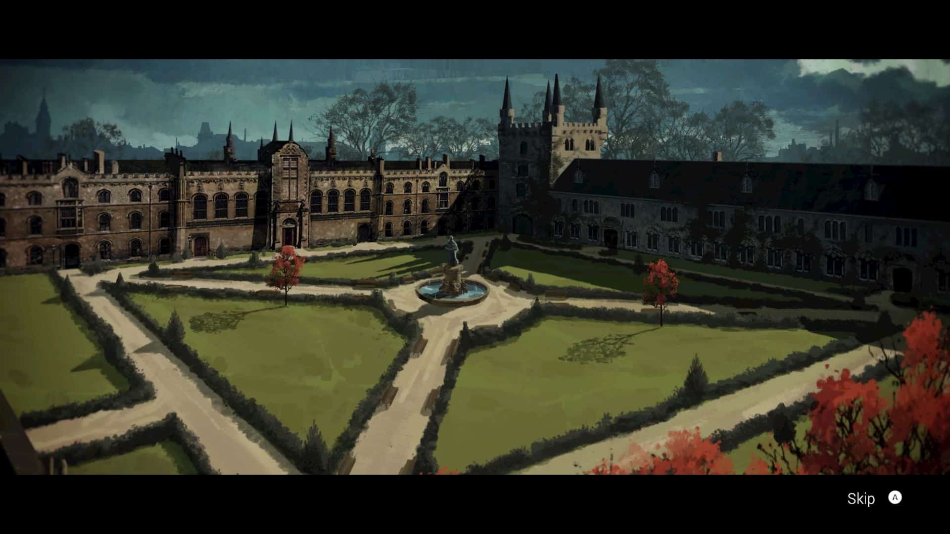 recenzja Arkham Horror Mother's Embrace, widok z góry na kampus Miskatonic University