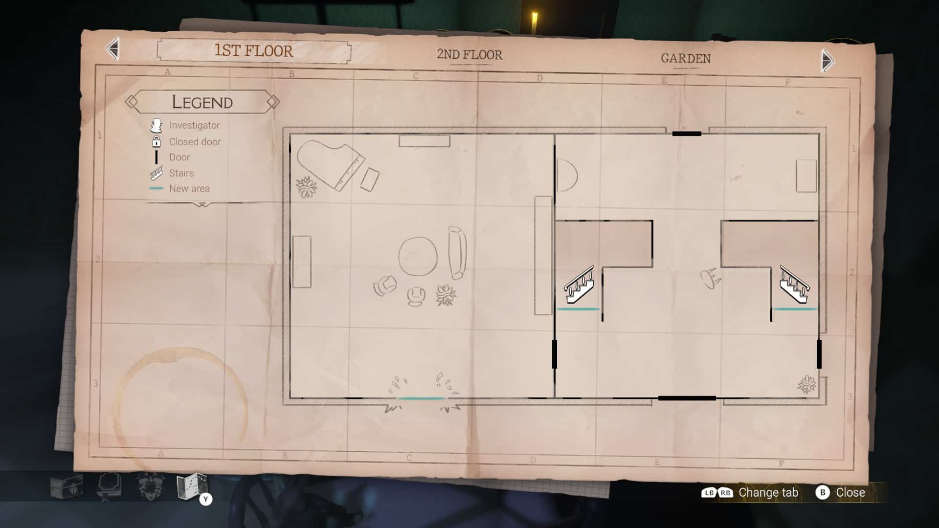 Arkham Horror mapa obszaru