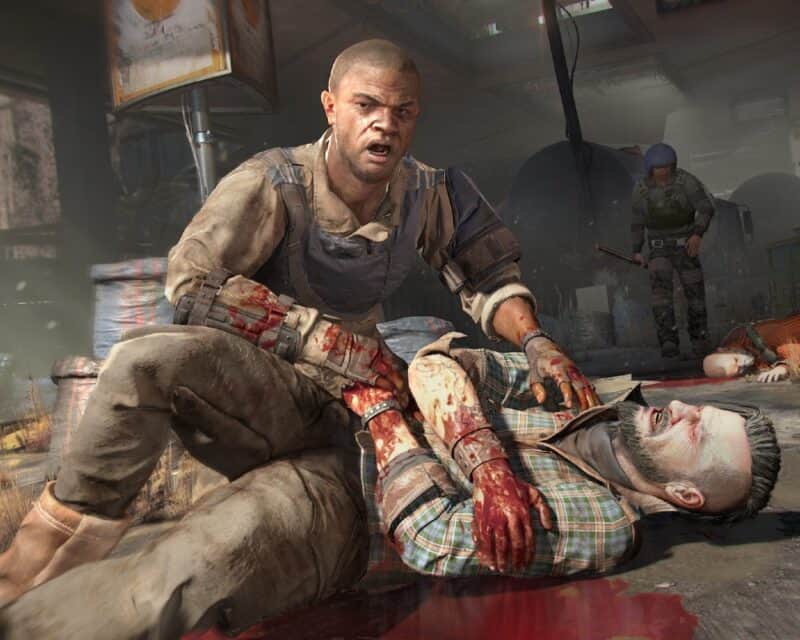 Dying Light 2 szczegóły - scren z gry, umierający towarzysz