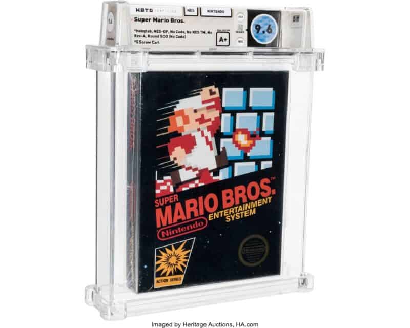 Egzemplarz zafoliowany najdroższej gry - Super Mario Bros
