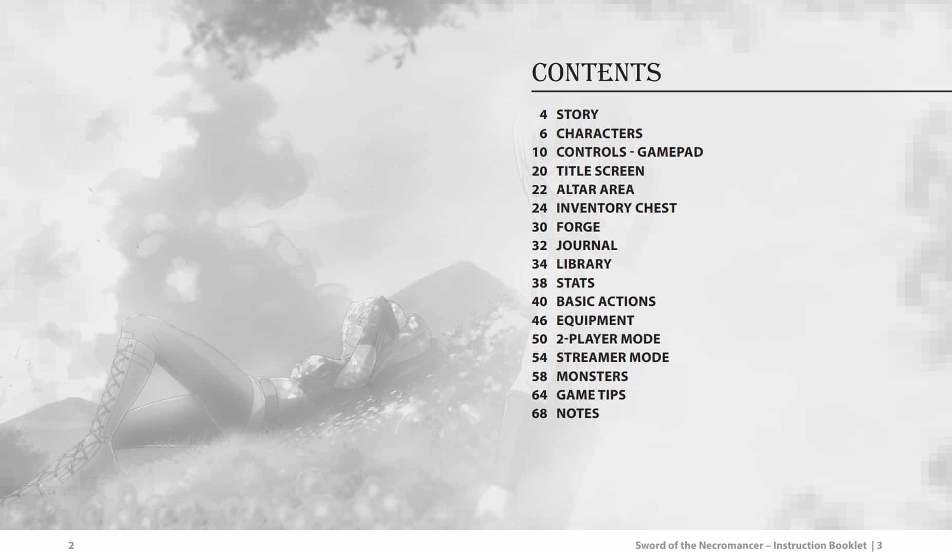 Strona z instrukcji użytkownika, spis treści