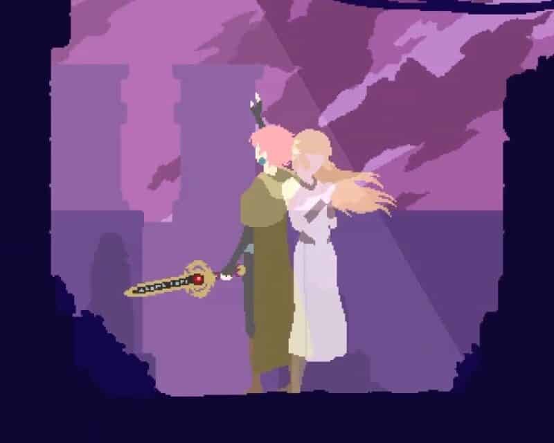 Sword of the Necromancer widok na dwie główne bohaterki, ekran początkowy gry