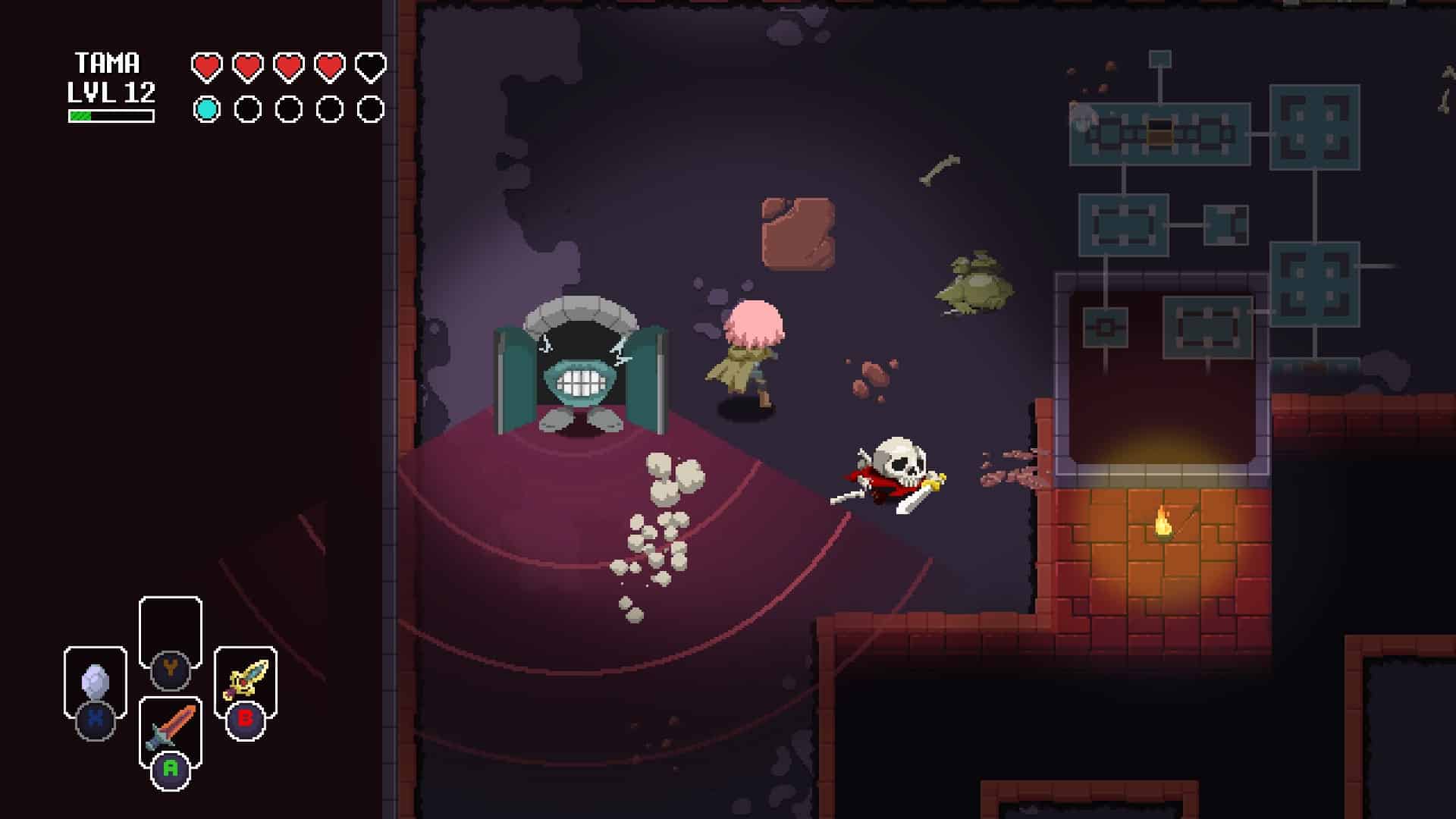 Tama walczy w lochach z potworami