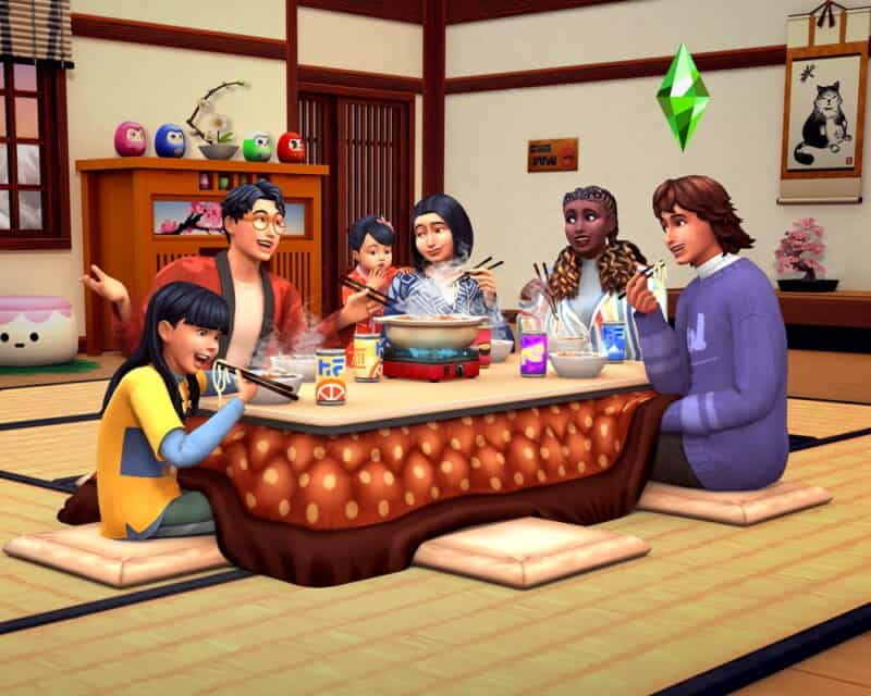 The Sims 4 aktualizacja stół simy rodzina