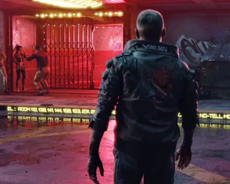 V stojący przed motelem