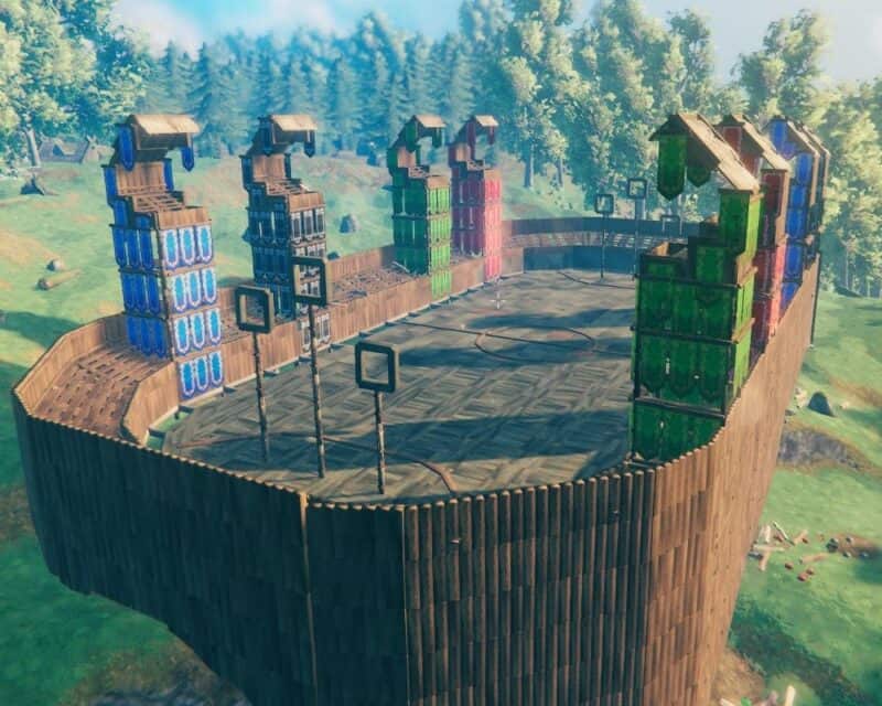 Czarodziej wśród graczy wybudował Hogwart w Velheim - boisko do quidditcha