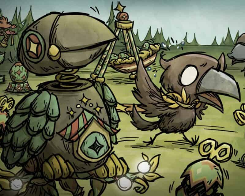 Klei Entertainment promocja - screen z wydarzenia w Don't Starve Together, dziwne stwory, ptaki