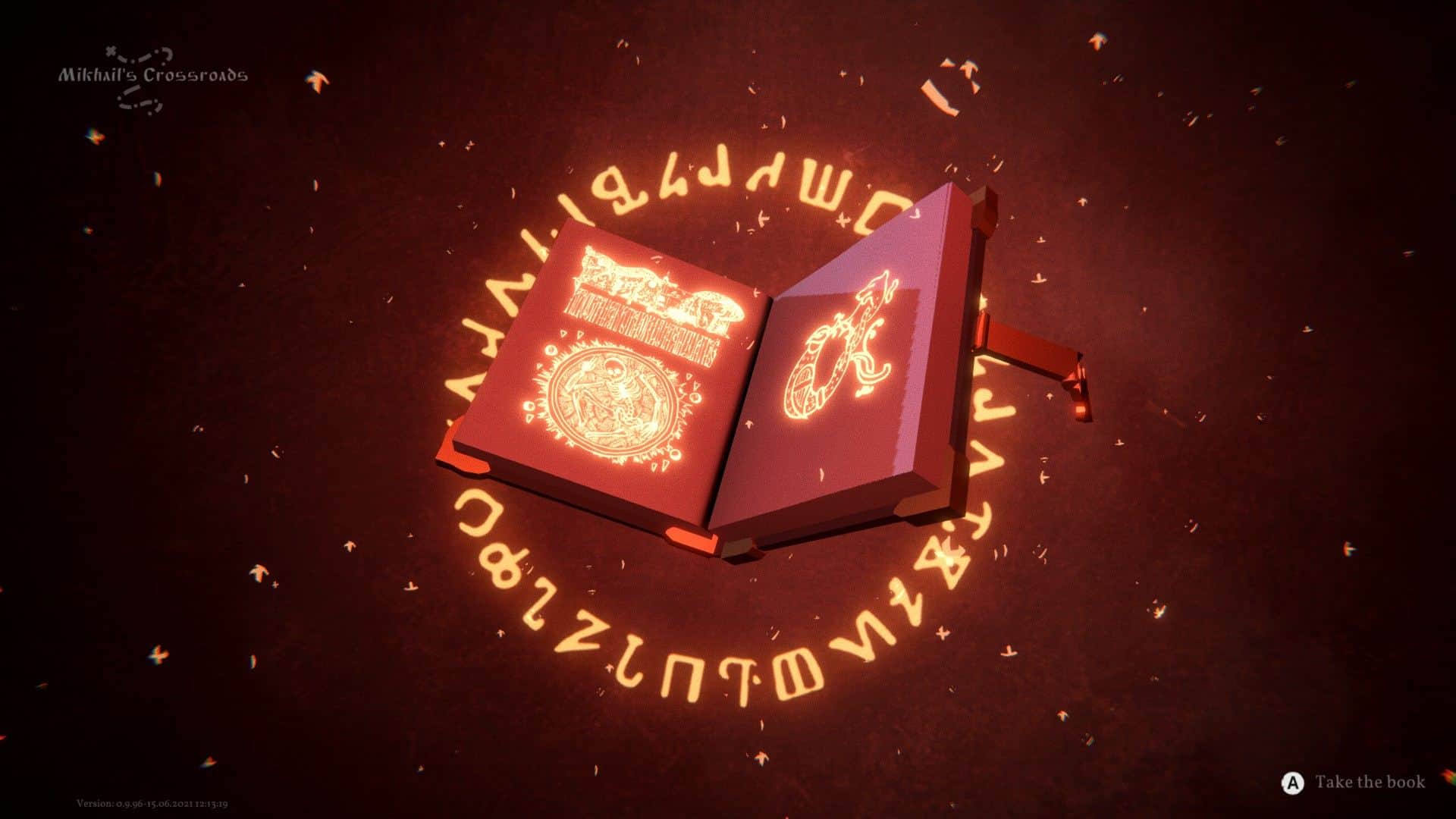 Black book recenzja demo; widoczna czarna księga zaklęć otoczona tajemniczymi runami
