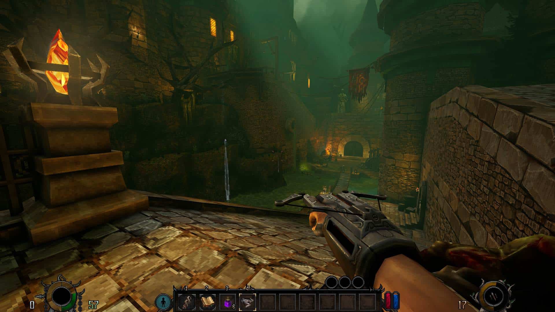 Graven; widok na dziedziniec zamkowy