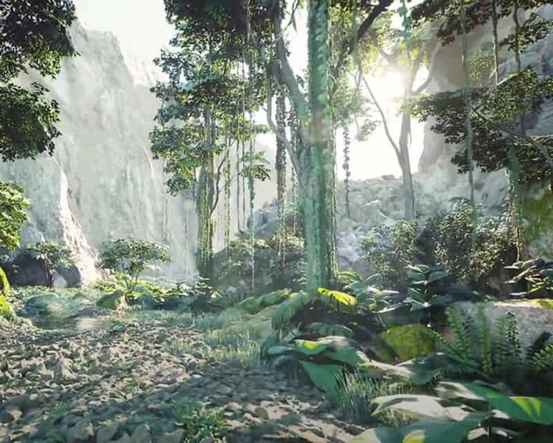 Fotorealistyczny las wygenerowany na Unreal Engine 5 zachwyca