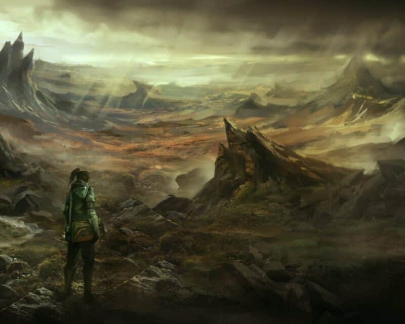 fragment rozgrywki scars above postać dolina obca planeta