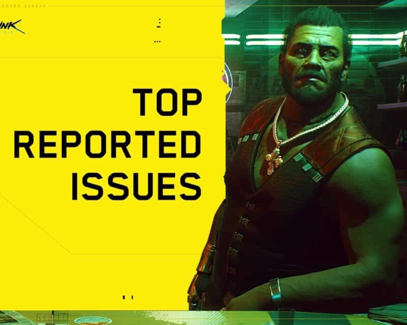 Lista najczęściej zgłaszanych problemów w Cyberpunk 2077 – grafika, postać z gry, napis