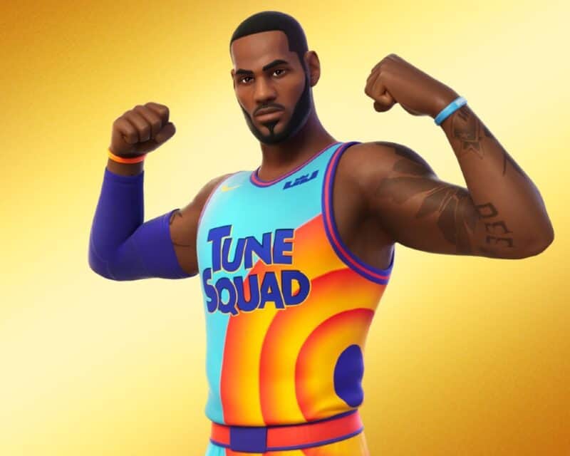 LeBron James w Fortnite - nowe skórki, postać LeBrona w koszulce z Kosmicznego meczu