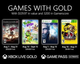 Games with Gold na sierpień 2021 dla konsoli Xbox