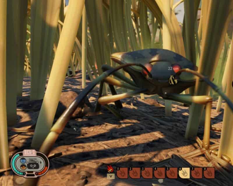 Grounded recenzja screen z gry insekt w trawie