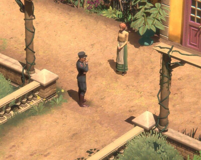 Hercule Poirot: The First Cases data premiery - screen z gry, dwie postacie w rzucie izometrycznym