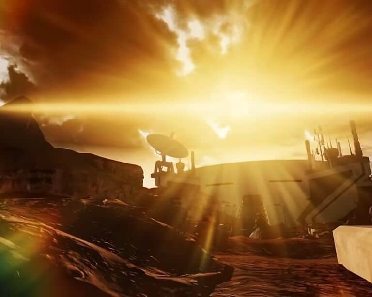 Star Wars Fallout New Vegas fragment rozgrywki planeta widok