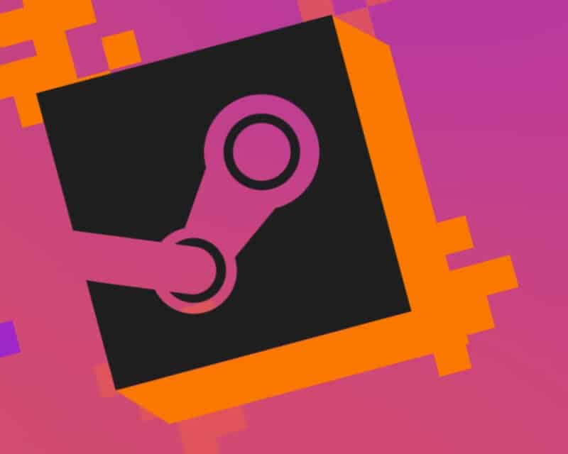 Następna edycja Steam Next Fest. Obrazek przedstawia logo Steam na różowym tle.