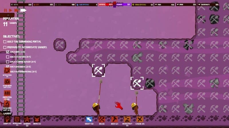 Grzesznicy z łopatami teleskopowymi.