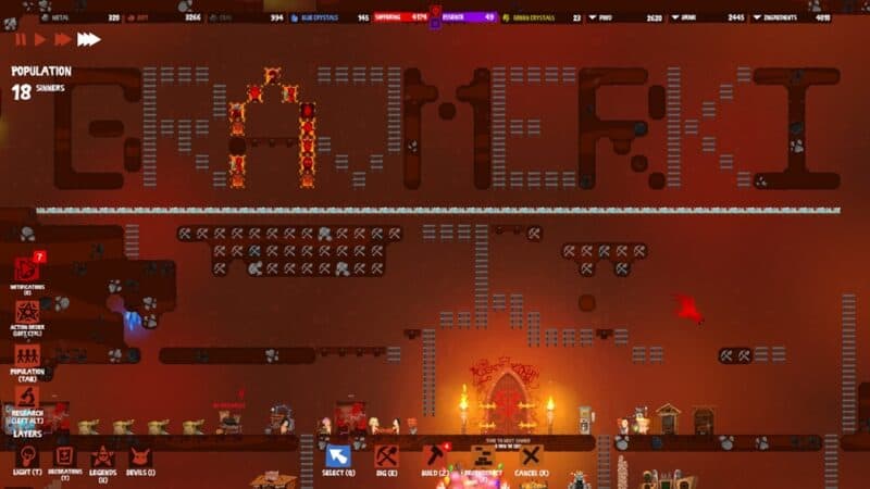 Napis "Grajmerki" z bloków w grze.