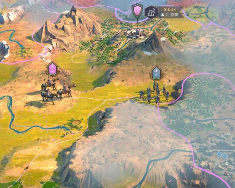 Mapa w grze Humankind