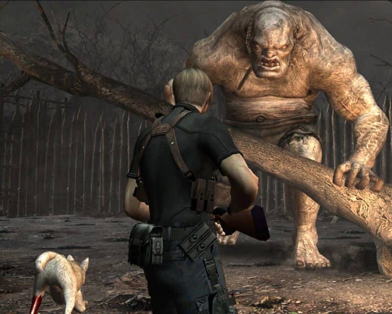 Resident Evil 4 screen - walka z potworem, maczuga, plotki, remake