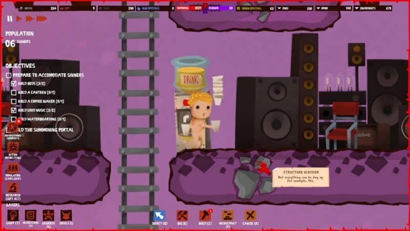 Grzesznik pijący spokojnie wodę.