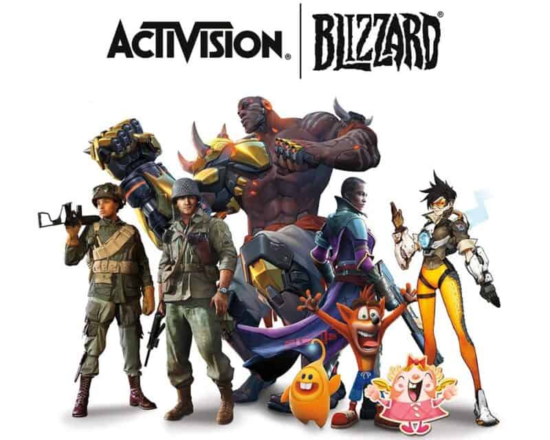 Zdjęcie pokazujące różne postaci stworzone przez Blizzard, Activision Blizzard pozwane przez agencję federalną