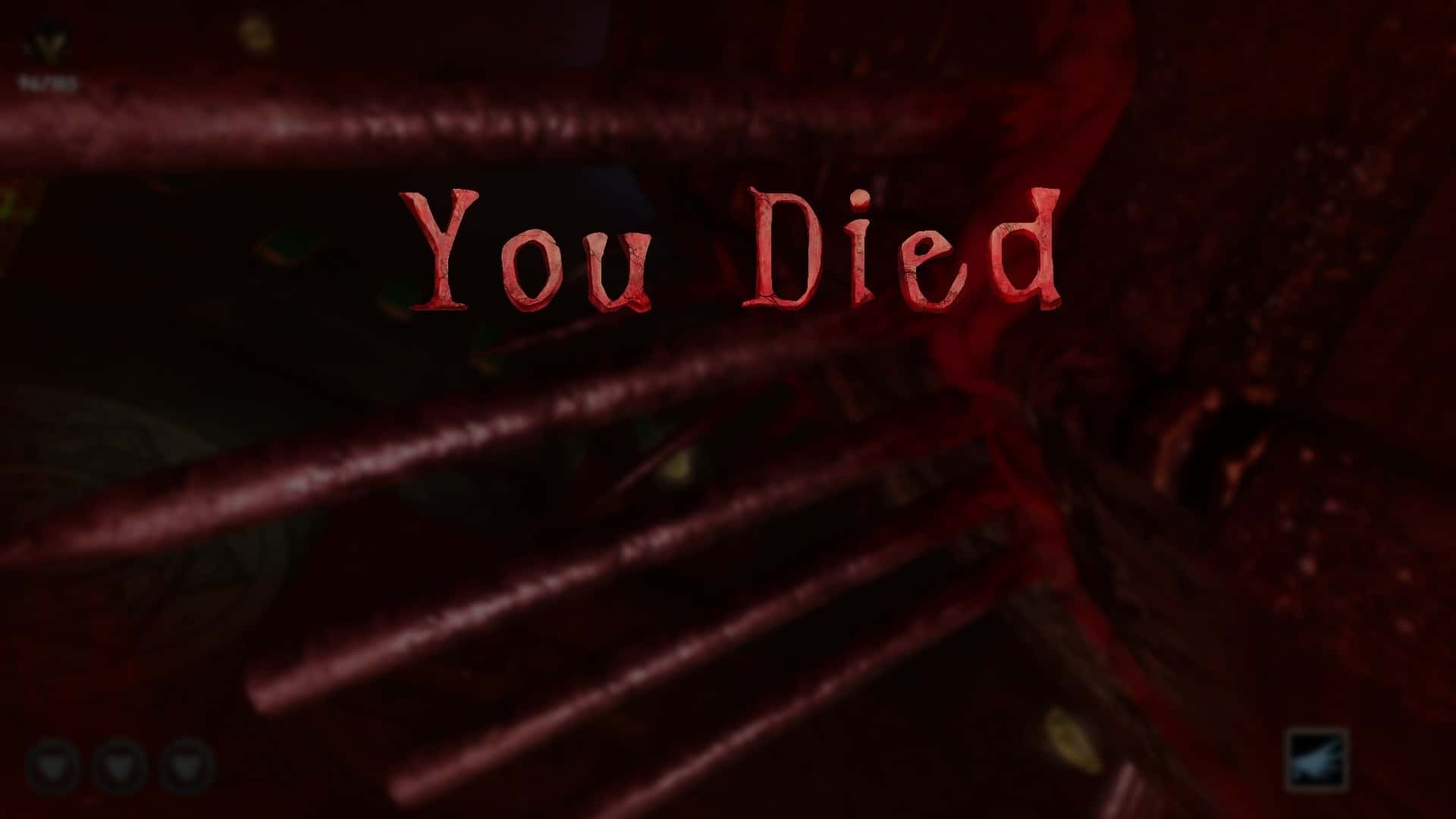 Ekran z napisem You Died