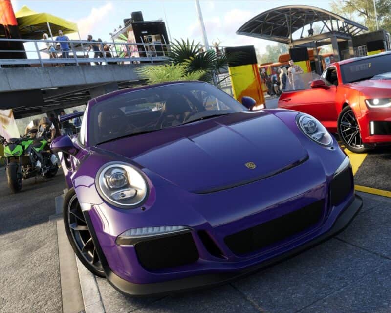 The Crew Orlando wyciek - pierwsze informacje - screenshot z gry, niebieski samochód wyścigowy