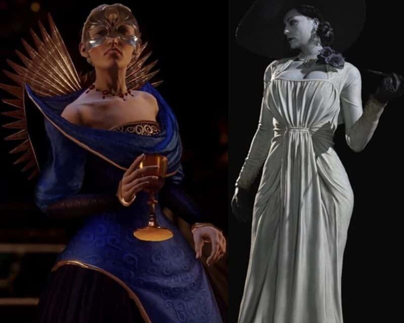 Celene Velmont i Lady Dimitrescu w sukienkach – 10 najciekawszych sukienek w grach komputerowych