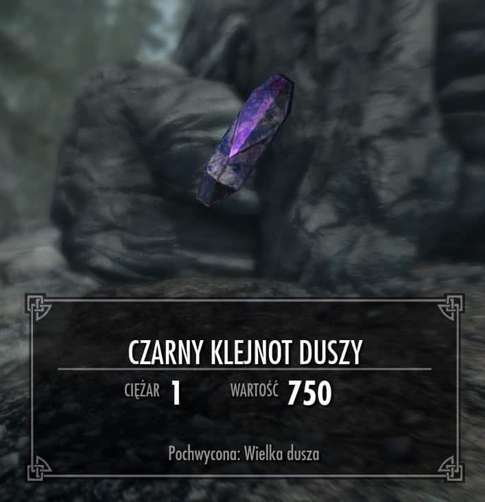 czarny kryształ duszy w grze Skyrim