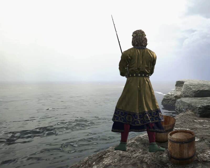 Crusader Kings III łowienie ryb król łowi ryby