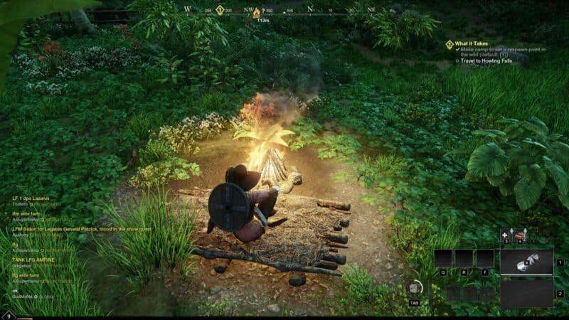 New World recenzja ognisko i odzyskiwanie przez postać sił