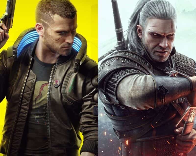 Postacie z gier Cyberpunk 2077 oraz Wiedźmin 3